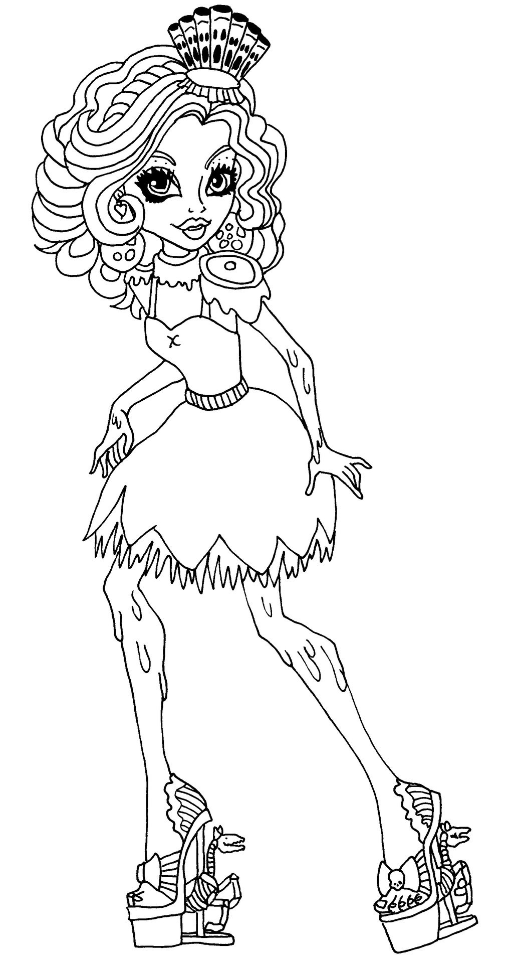 1024x1912 Toralei Stripe Monster High Coloring Pages For Kids Luxury Monster