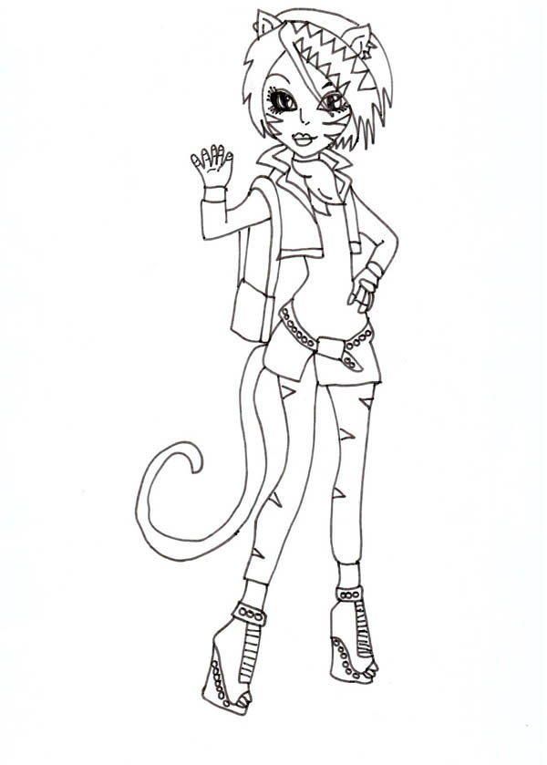 600x839 Toralei From Monster High Coloring Page Color Luna