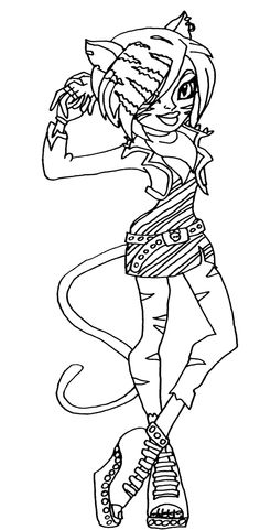 236x481 Meowlody Monster High Coloring Page Monster High Coloring Page