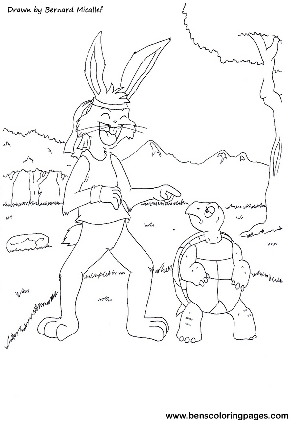 596x864 Hare Coloring Pages