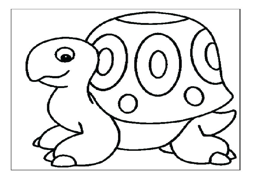 849x599 Tortoise Coloring Page