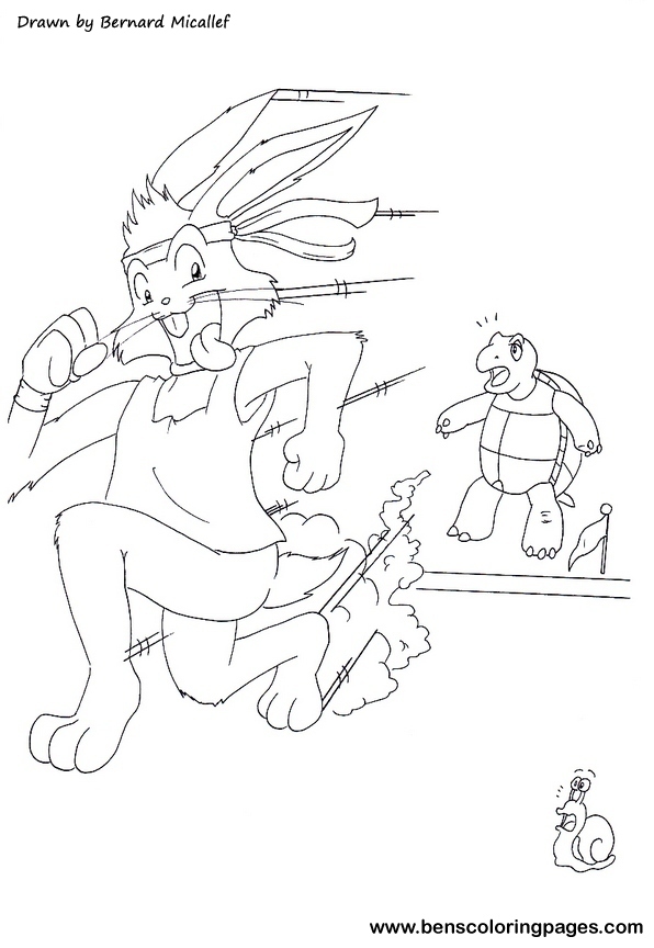 596x864 Hare Tortoise Coloring Pages