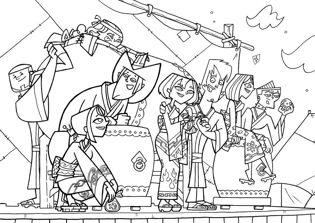 1024x724 Total Drama Action Coloring Pages