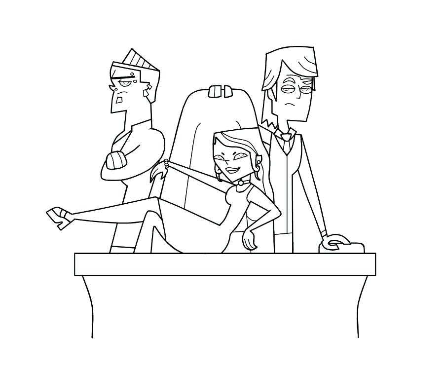 900x750 Line Art Coloring Pages Total Drama Island Coloring Pages Mafia