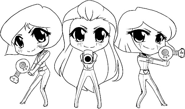 600x354 Totally Spies Chibis Coloring Pages Coloring Sun