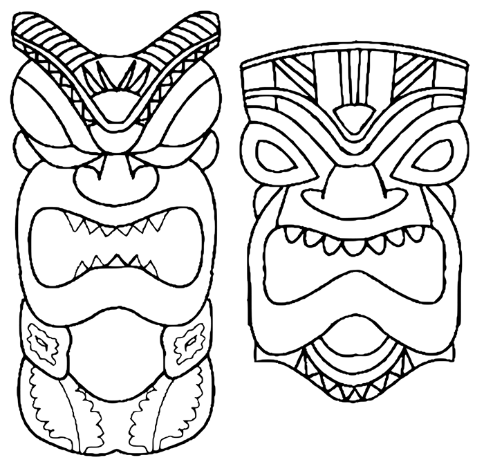 700x668 Tiki Coloring Pages