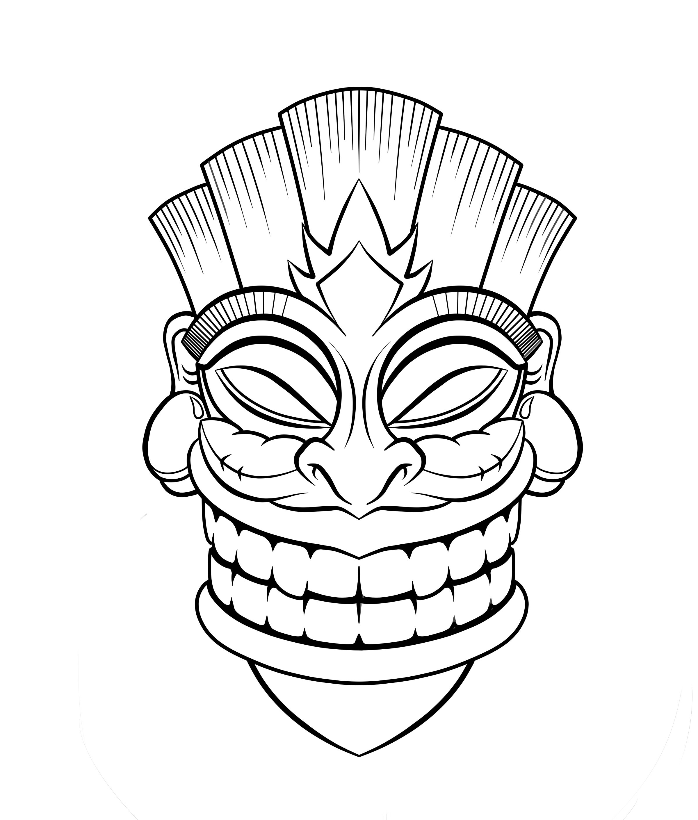 2400x2820 Tiki Coloring Pages Getcoloringpages Printable Of Totem Pole