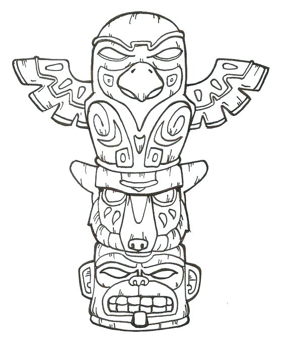 564x690 Coloring Pages Coloring Pages Best Images On Totem Luau Party