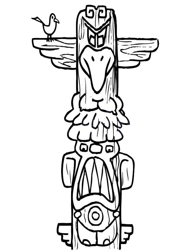 600x802 Totem Pole Coloring Page Totem Pole Coloring Pages Bestofcoloring