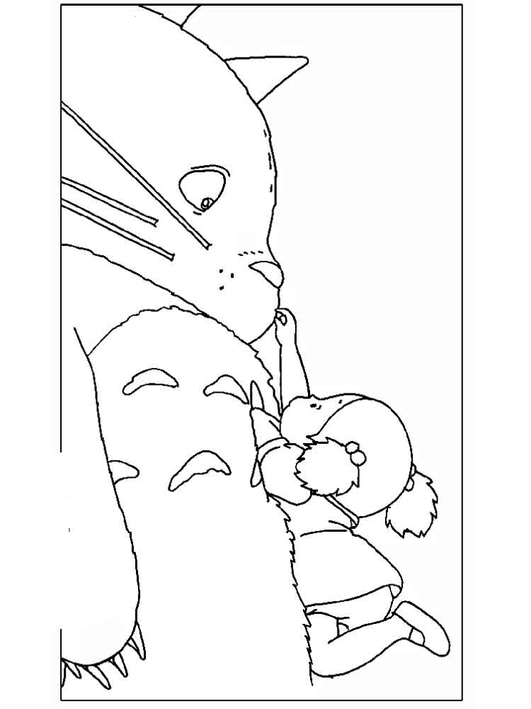 750x1000 Totoro Coloring Page Images Free Coloring Pages
