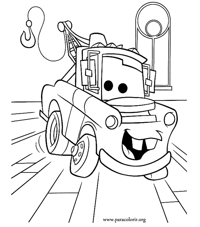700x795 Disney Cars Mater Coloring Page