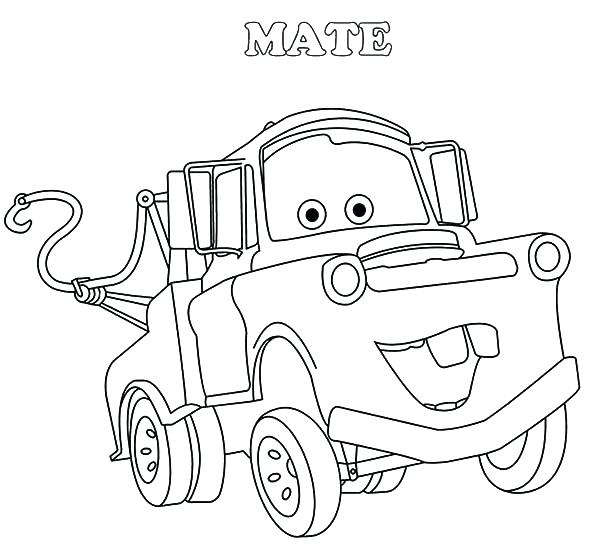 600x551 Tow Mater Coloring Pages Drawing Tow Mater Coloring Pages Tow