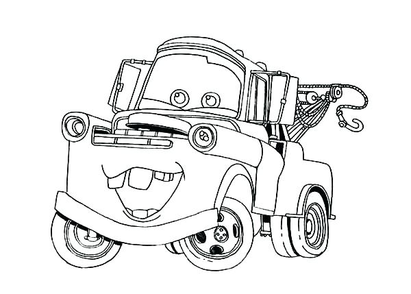 600x429 Tow Mater Coloring Pages Cars Character Tow Mater Coloring Pages