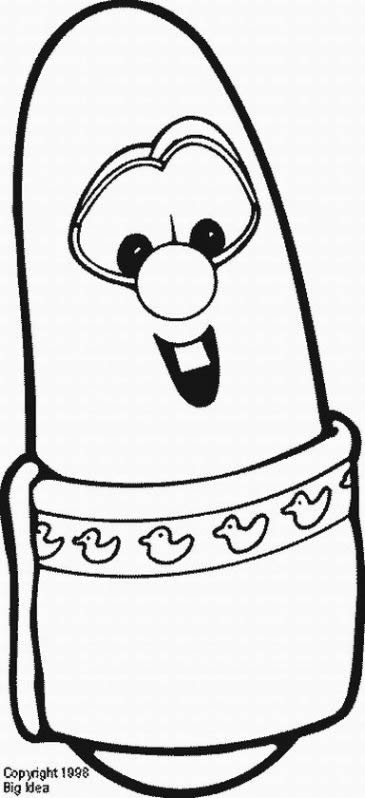 365x798 Veggie Tales Larry Towel Where's My Hairbrush Coloring