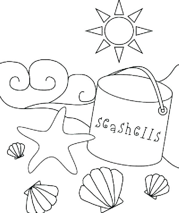 600x715 Beach Towel Colouring Pages