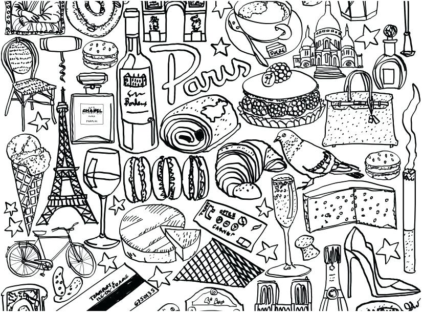 827x609 Eiffel Tower Coloring Page Tower Coloring Pages Color Pictures