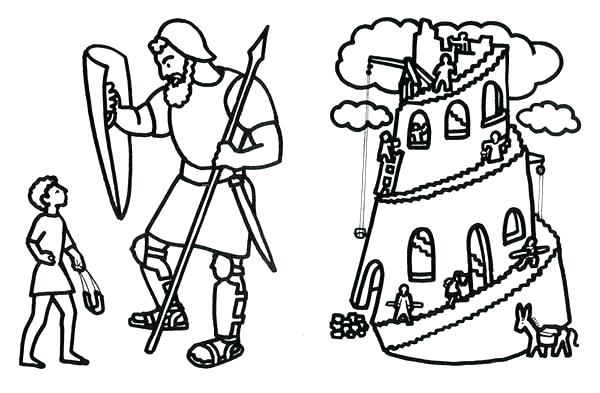 600x393 Tower Of Babel Coloring Page Pages Bible Colouring Sheets