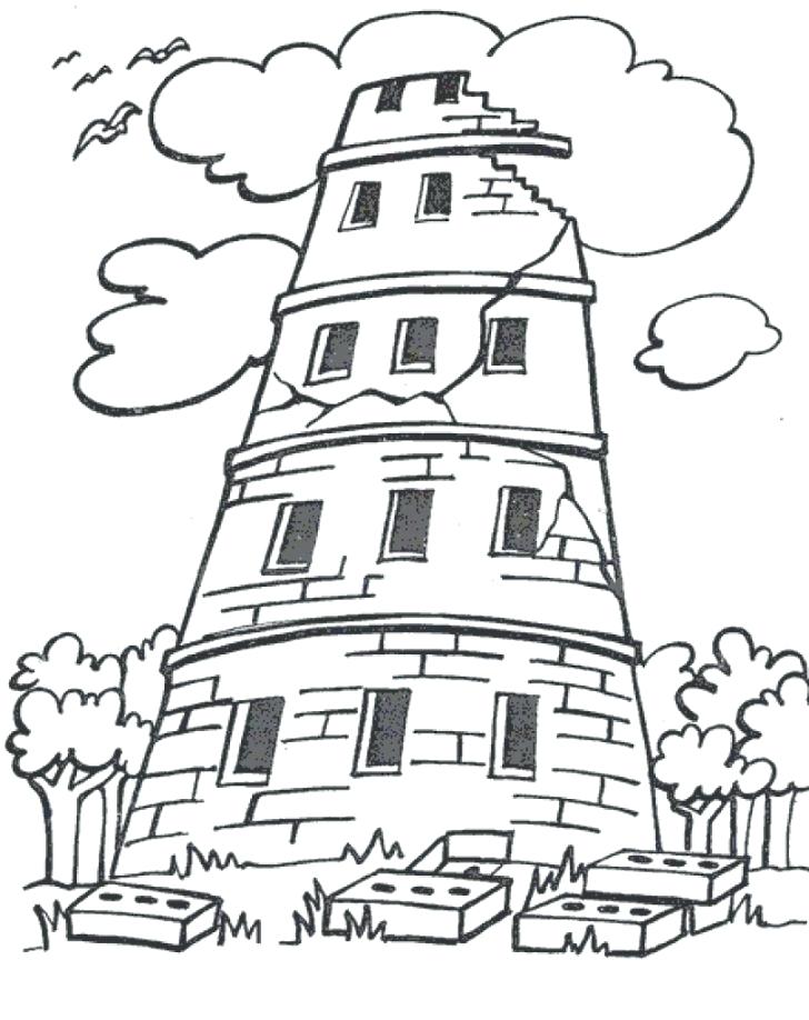 728x918 Coloring Tower Of Babel Coloring Pages The Best Images