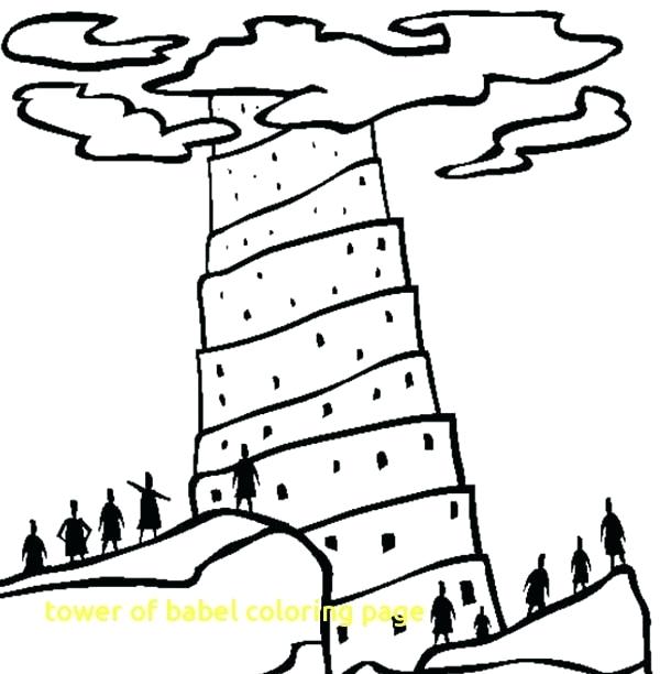 600x612 Coloring Pages For Kids Tower Of Babel Page Free Printable