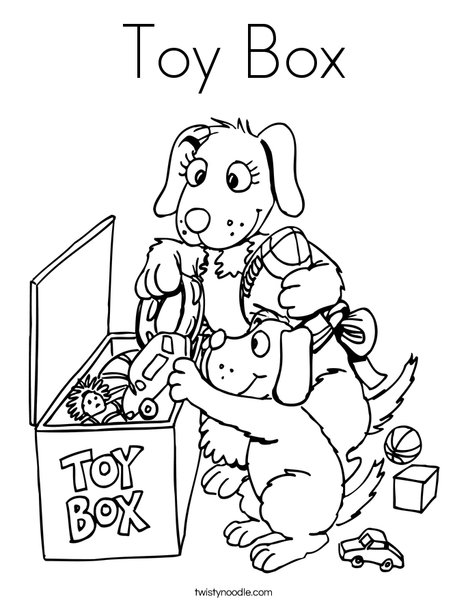 468x605 Toy Box Coloring Page
