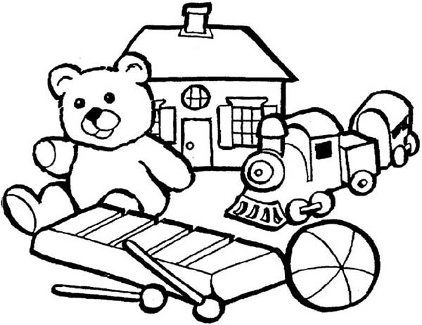 600x462 Toys Coloring Page