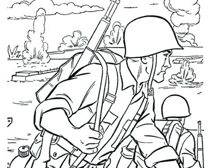 440x330 Soldier Coloring Page Military Marching Soldier Coloring Pages Toy