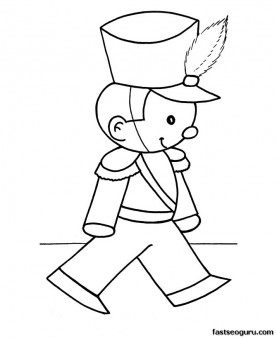 277x338 Free Christmas Coloring Pages Toy Soldier