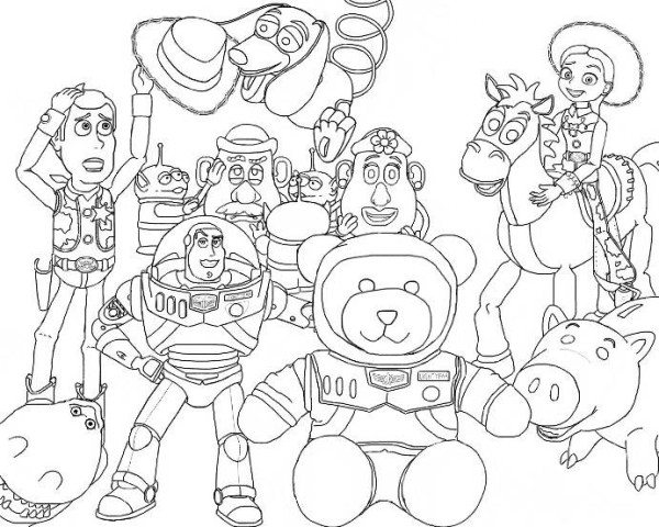 600x480 Toy Story Character Coloring Page