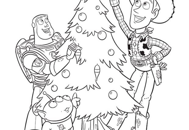 620x425 Outstanding Toy Story Christmas Coloring Pages Ornament