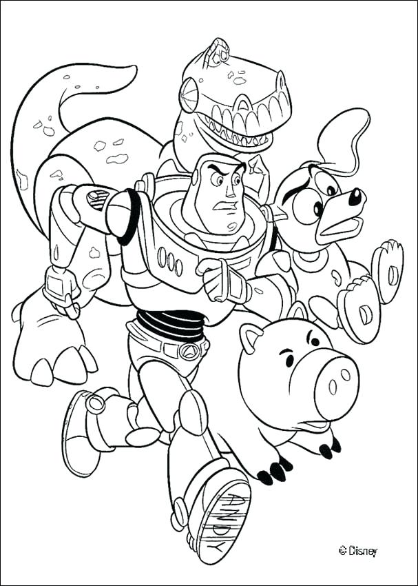 607x850 Buzz Lightyear Coloring Page Professional