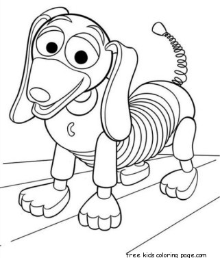 321x377 Slinky Dog Toy Story Coloring Page