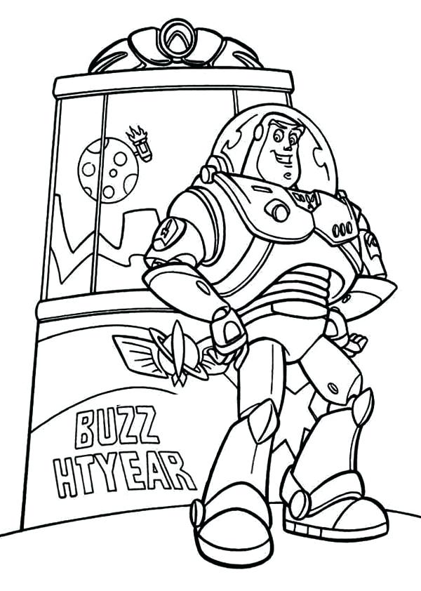 600x842 Buzz Lightyear Coloring Pages Together With Buzz In Front Of Toy