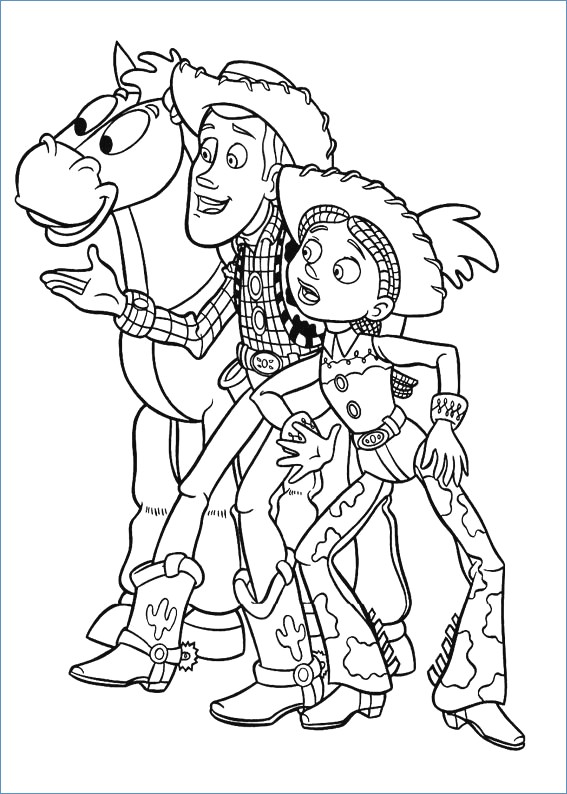 567x794 Woody Happy Toy Story Coloring Page