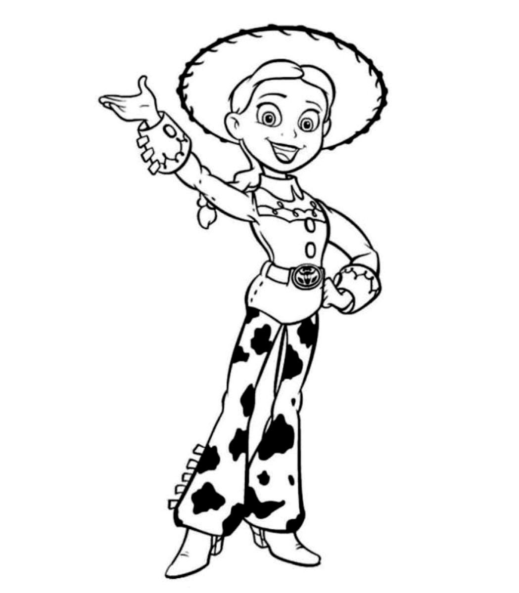 1049x1200 Toy Story Jessie Coloring Pages In Jessie Coloring Page
