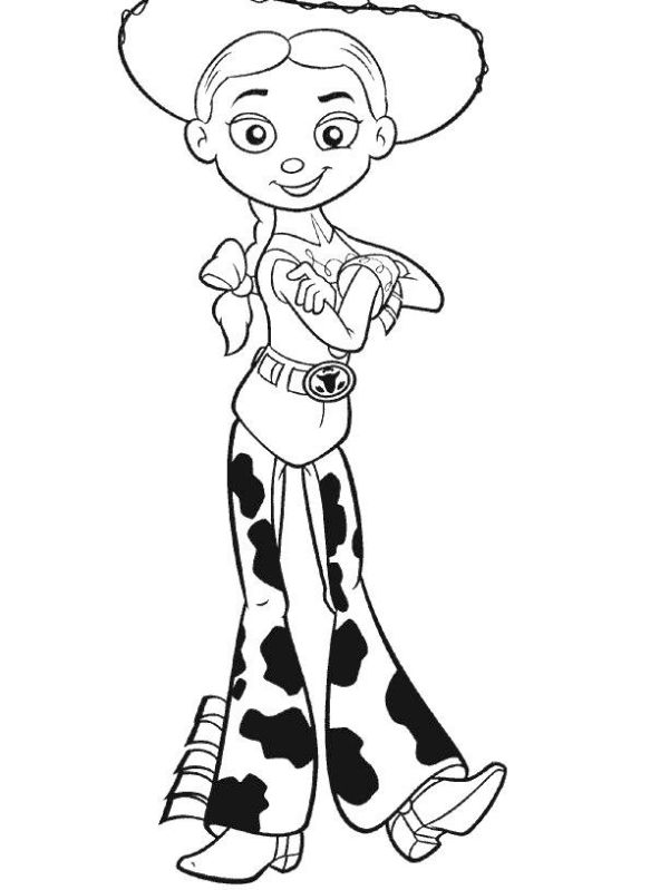 583x799 Cowgirl Jessie From Toy Story Coloring Sheets Enjoy Coloring