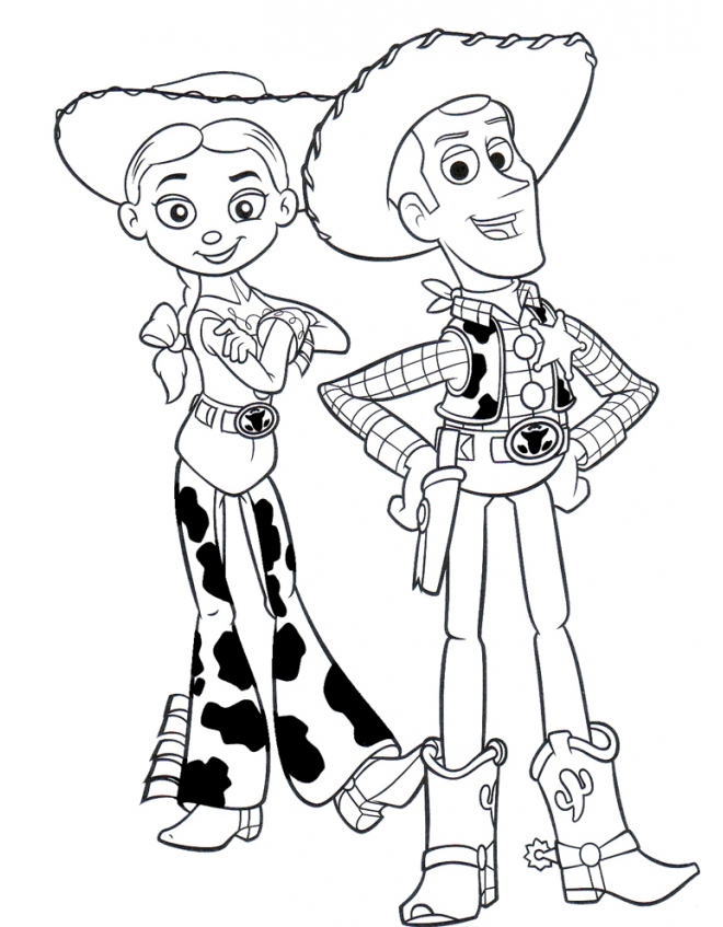 660x847 Toy Story Woody And Jessie Coloring Pages