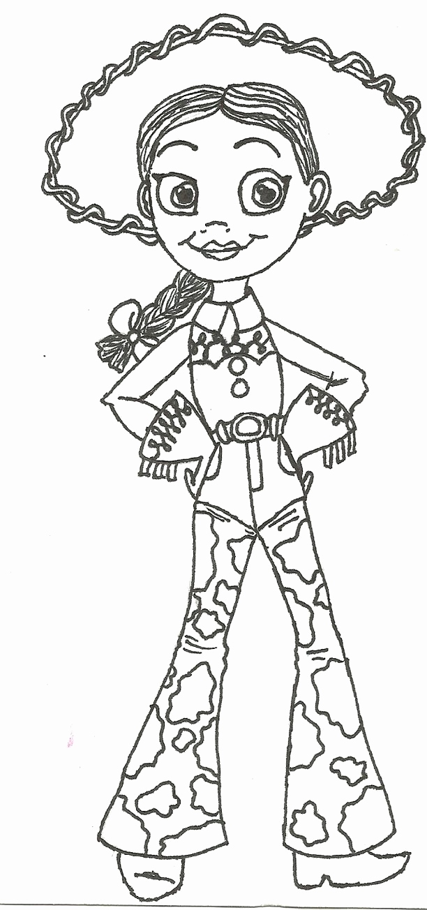612x1304 Jessie And Woody From Toy Story Coloring Pages Treasure Coloring