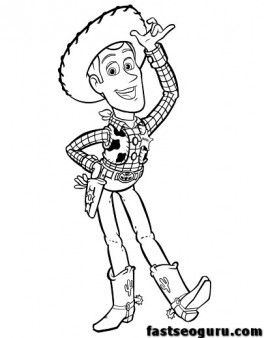 264x338 Printable Toy Story Coloring Pages Woody
