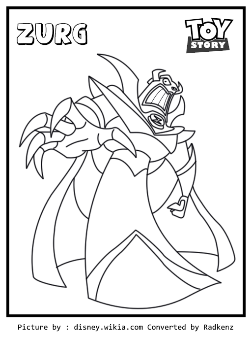 513x684 Radkenz Artworks Gallery Toy Story Zurg Coloring Page