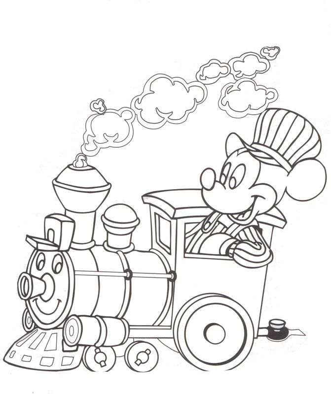 671x800 Mickey Mouse Train Coloring Page Az Coloring Pages Mickey Mouse