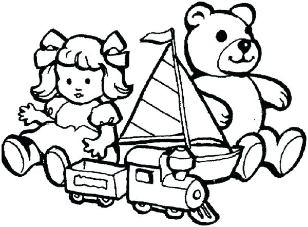 600x442 Toy Coloring Pages Coloring Page For Kids Of Toys Toy Train