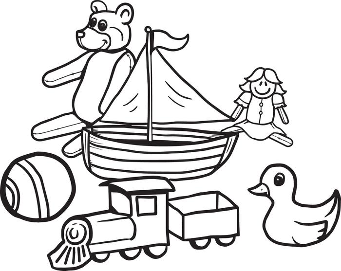 700x557 Toys Coloring Pages Free Printable Christmas Toys Coloring Page