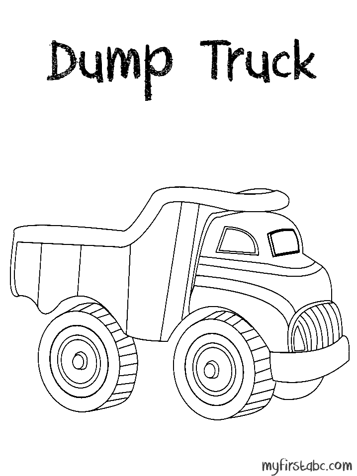 718x958 Dump Truck Coloring Pages