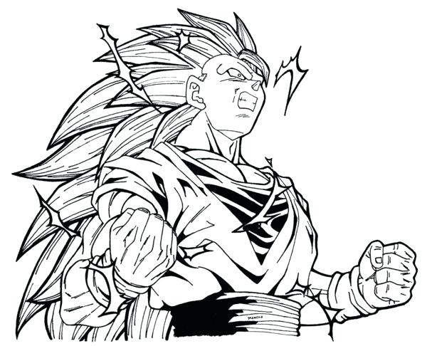 600x486 Goku Super Saiyan Coloring Pages Free Coloring Pages