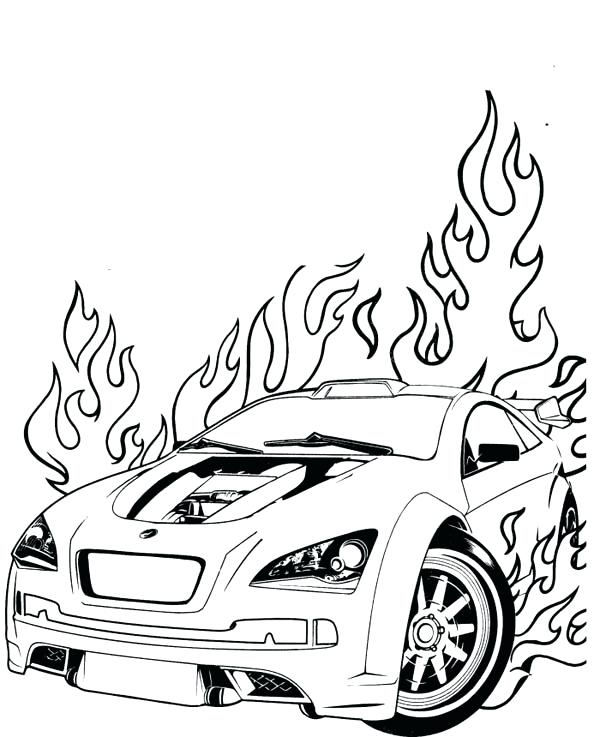 600x737 Hot Wheels Coloring Page Hot Wheels Is On Fire Coloring Page Art