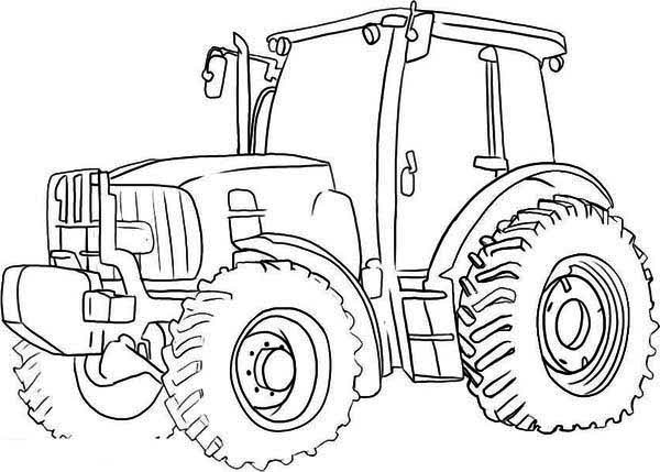 600x429 Big Wheel Tractor Coloring Page