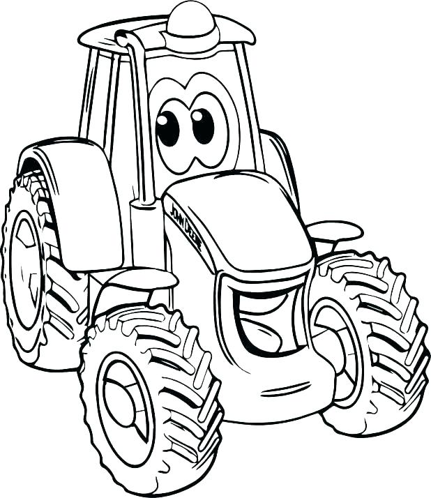 618x714 Tractor Coloring Pages Barnyard Coloring Pages Farm Tractor