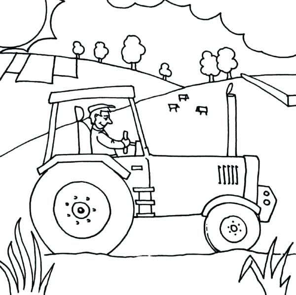 600x598 Tractor Trailer Coloring Pages