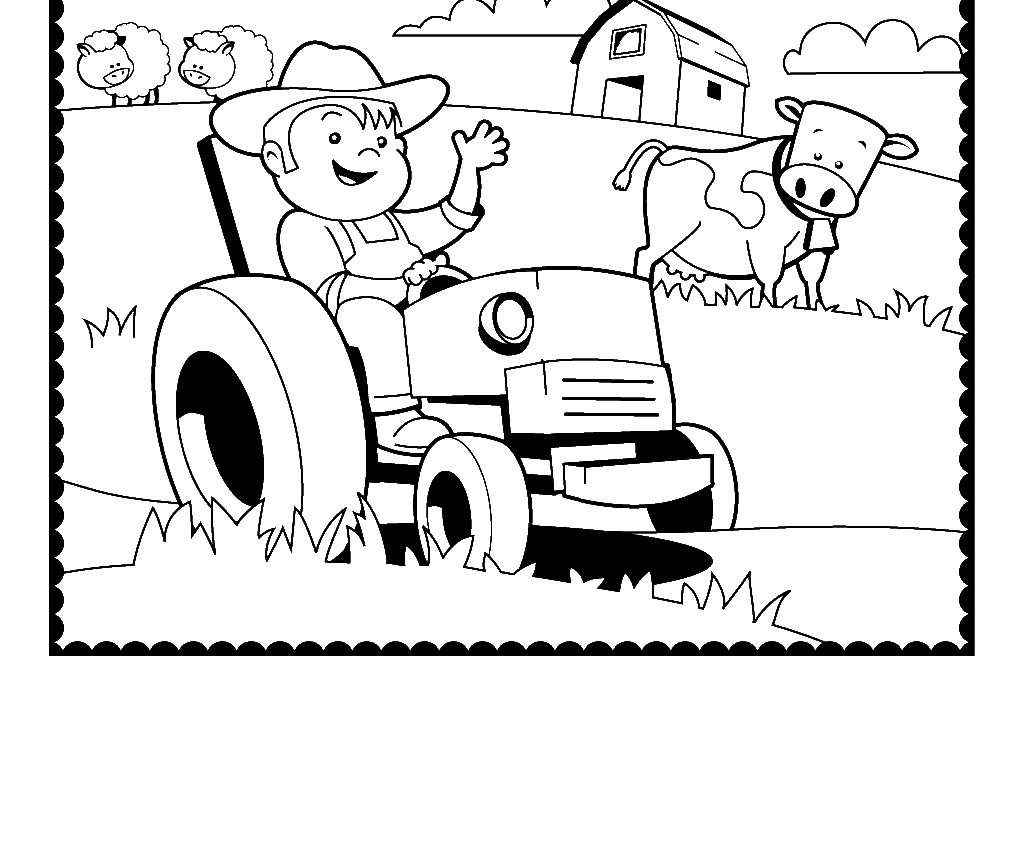 1024x864 Preschool Printable Farm Coloring Pages Page Pictures Free Animal