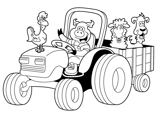600x450 Tractor Coloring Pages Free Tractor Coloring Page Print Color